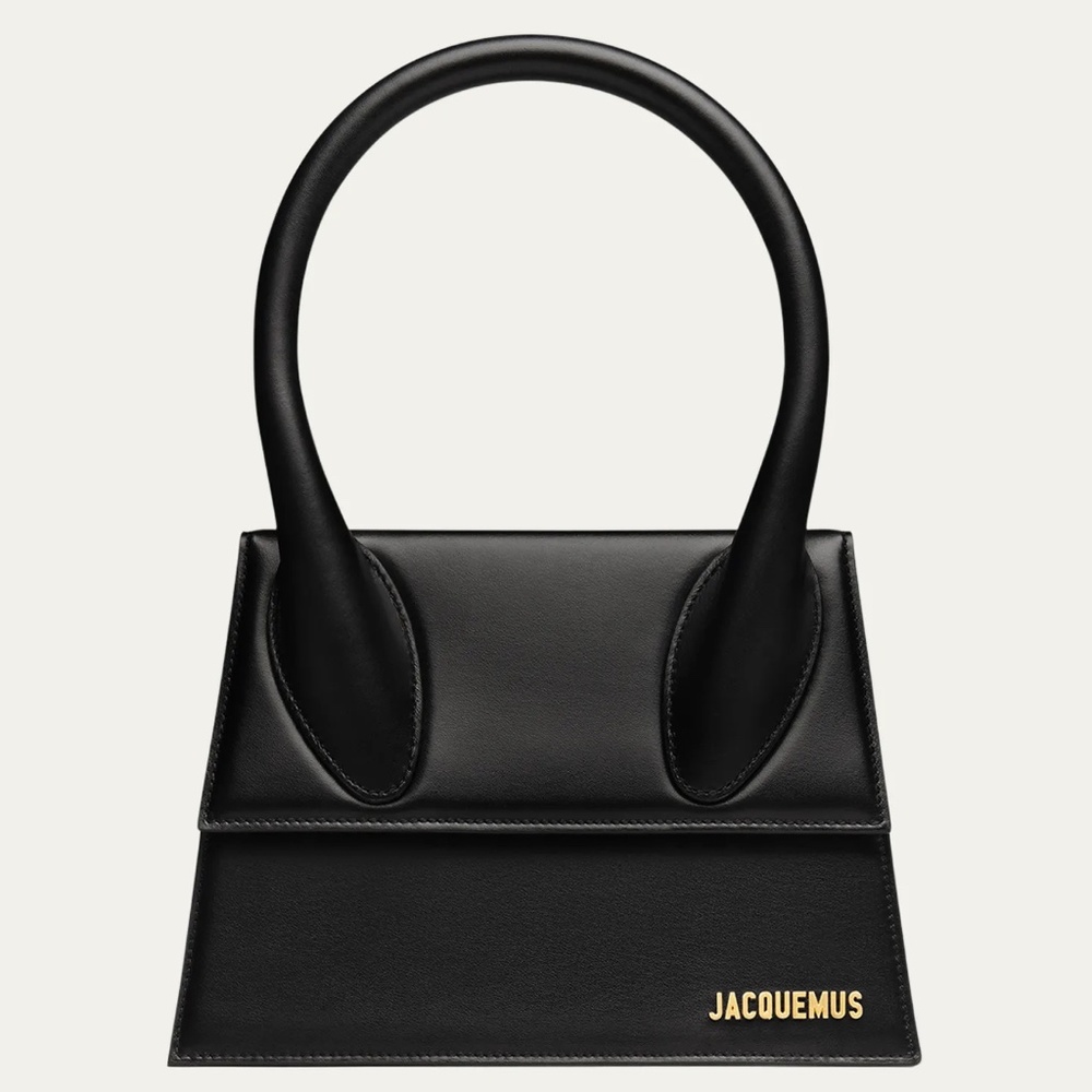JACQUEMUS 'Le Grand Chiquito' Grand Black Leather Top Handle Bag - $975 - BNWT - Picture 3 of 8